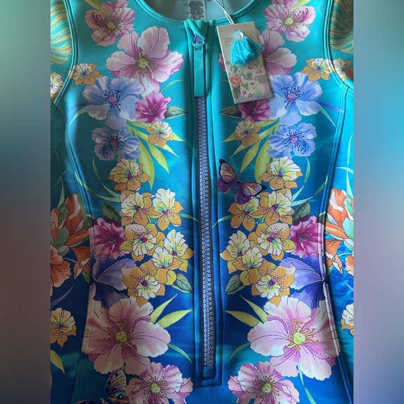 Johnny Was Neoprene Floral One-Piece Swimsuit, Women’s Small - Picture 5 of 16